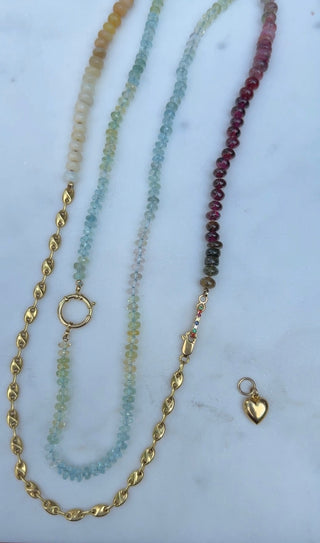 Medium Gemstone & Gold Rainbow 65cm