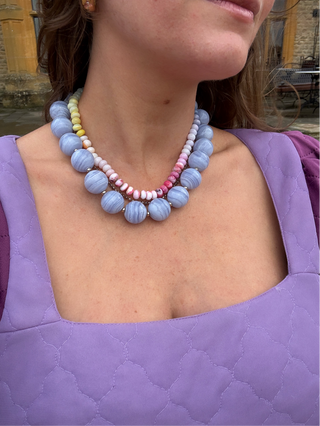 X-Large Blue Lace Agate Collar