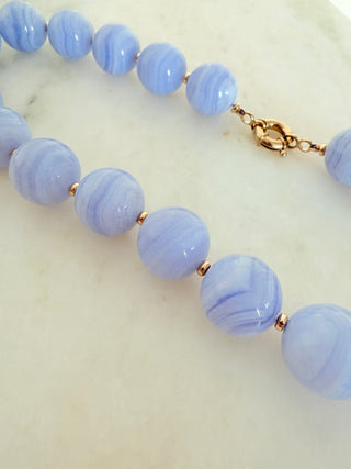 X-Large Blue Lace Agate Collar